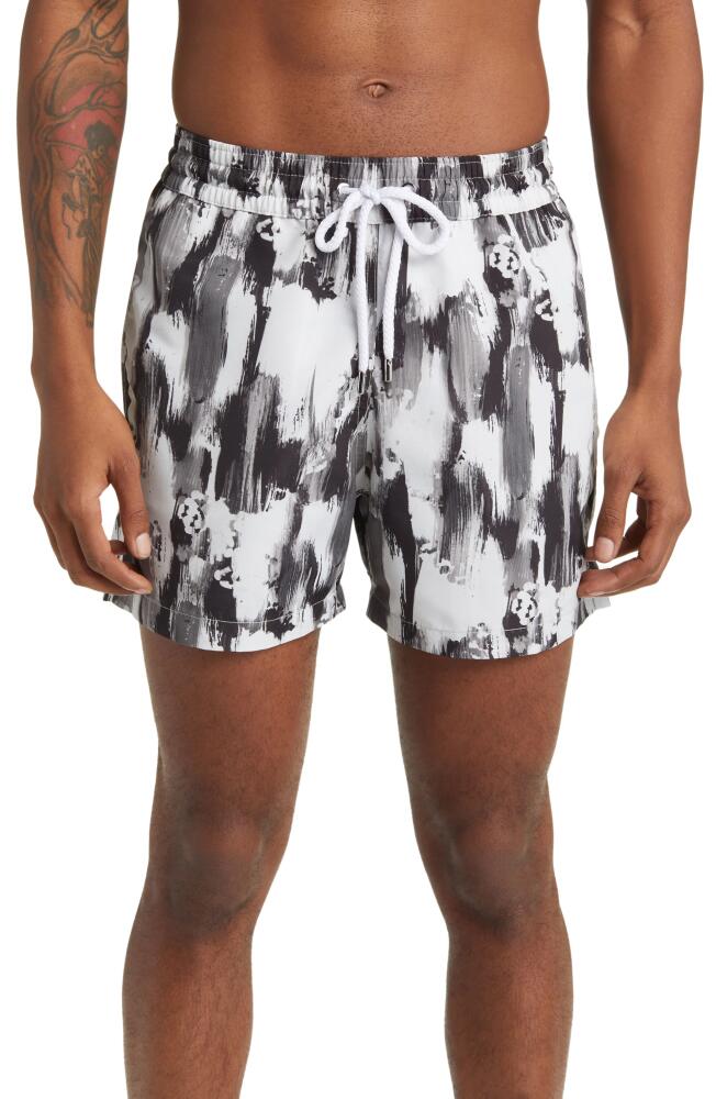 Frescobol Carioca Copa Camada Swim Trunks in Black And White Cover