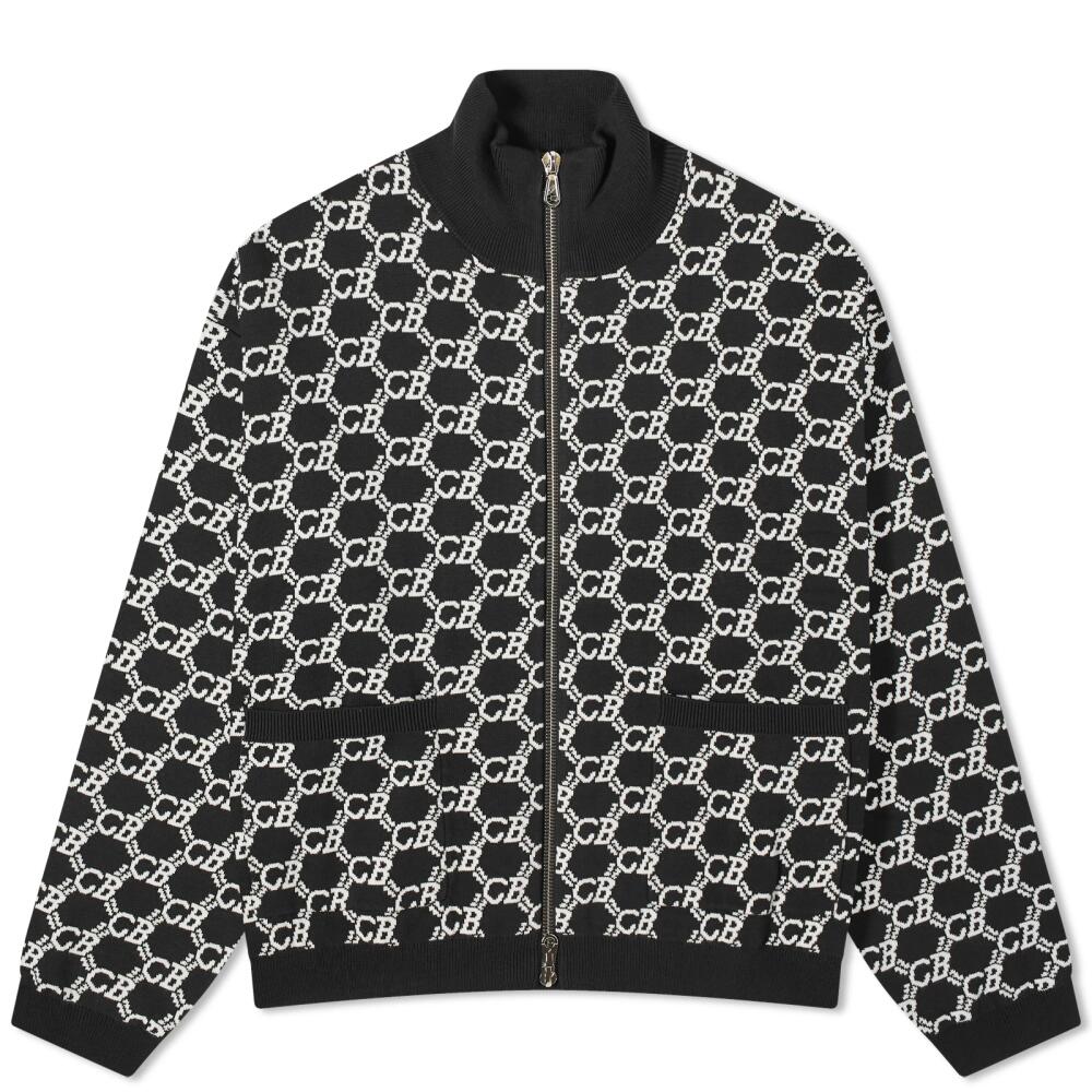 Cole Buxton Men's Monogram Track Jacket in Black/White Cover