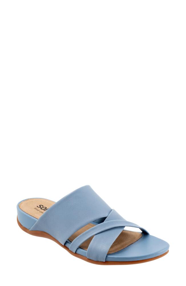 SoftWalk Taraz Slide Sandal in Dusty Blue Cover