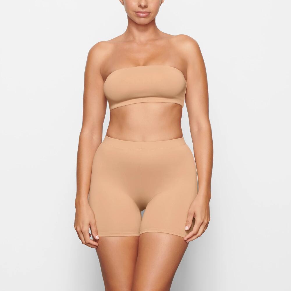 SKIMS Mid Waist Short | Light Neutral | Large | Signature Swim Cover