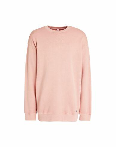 Reebok Man Sweatshirt Pastel pink Organic cotton, Elastane Cover