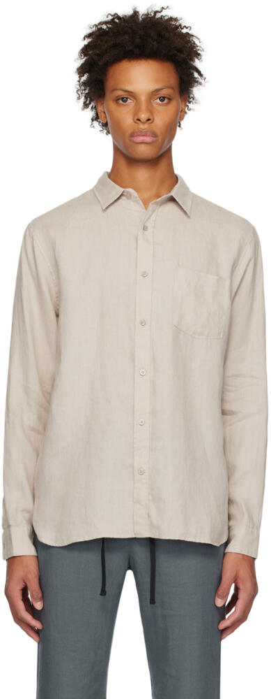 Vince Beige Pocket Shirt Cover