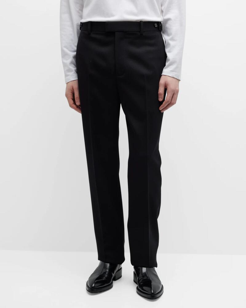 Bottega Veneta Men's Wool Gabardine Suit Trousers Cover