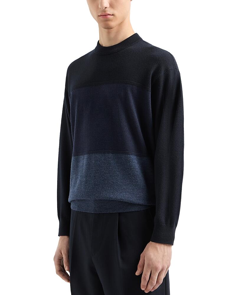 Emporio Armani Color Block Crewneck Sweater Cover