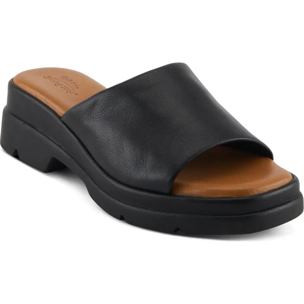 Spring Step Fire Island Platform Slide Sandal in Black Cover