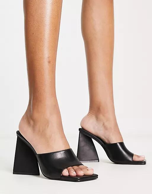 RAID Angel mules with angular heel in black Cover