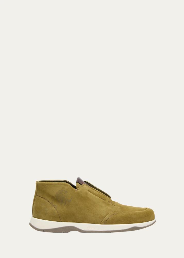 Berluti Men's Echappee Suede Slip-On Loafer Boots Cover