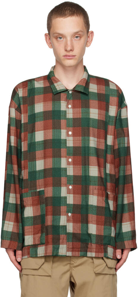 Pilgrim Surf + Supply Red & Green Dominique Shirt Cover