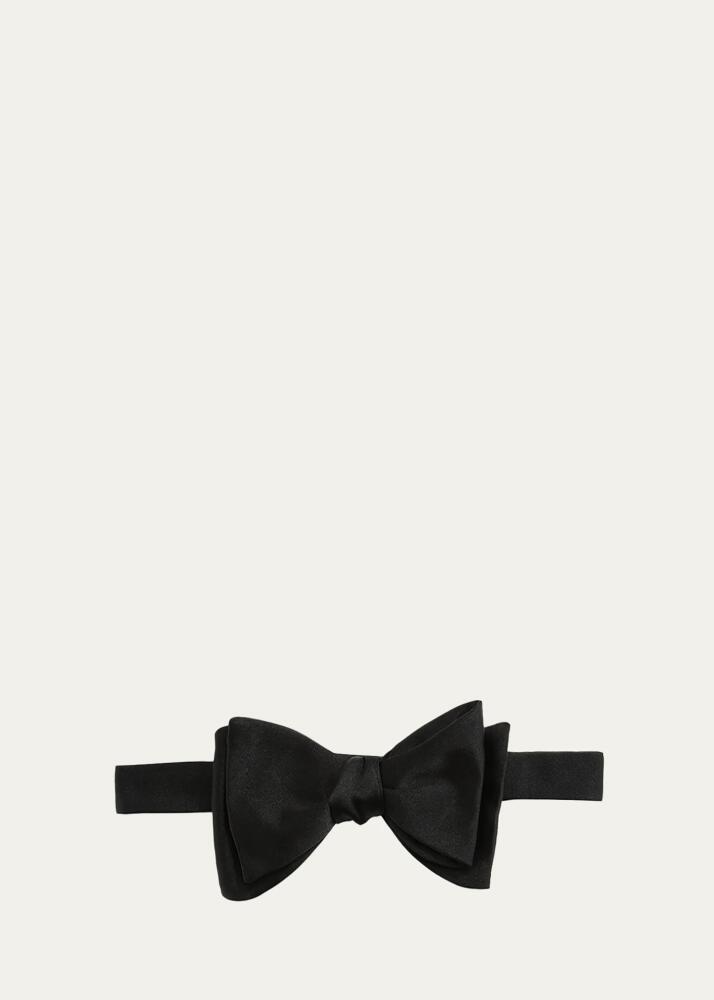 Ralph Lauren Purple Label Solid Satin Bow Tie Cover