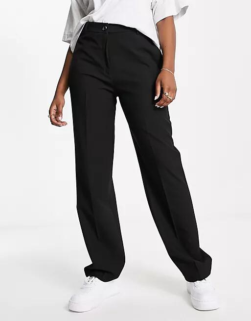 ASOS DESIGN Mix & Match slim straight suit pants in black Cover