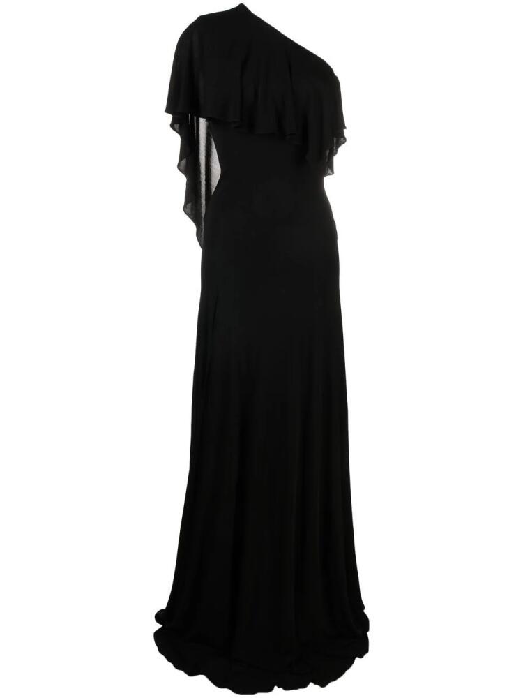 Roberto Cavalli one-shoulder draped gown - Black Cover