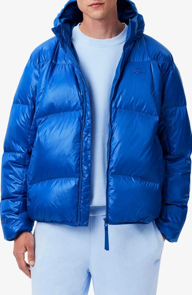 Lacoste Water Repellent Down Short Puffer Jacket in Lazuli Cover