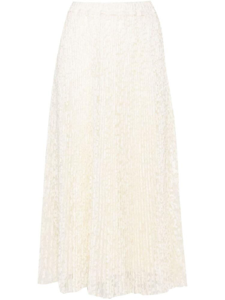 Ermanno Scervino lace-embroidered midi skirt - Neutrals Cover