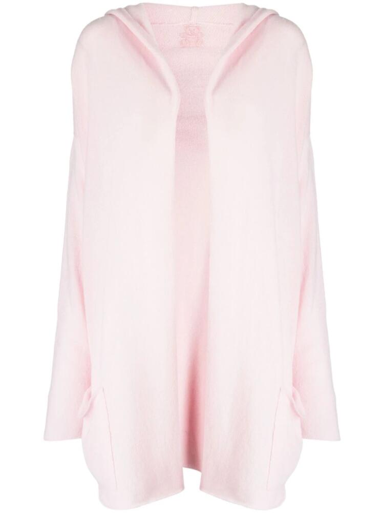 Teddy Cashmere Napoli hooded cashmere cardigan - Pink Cover