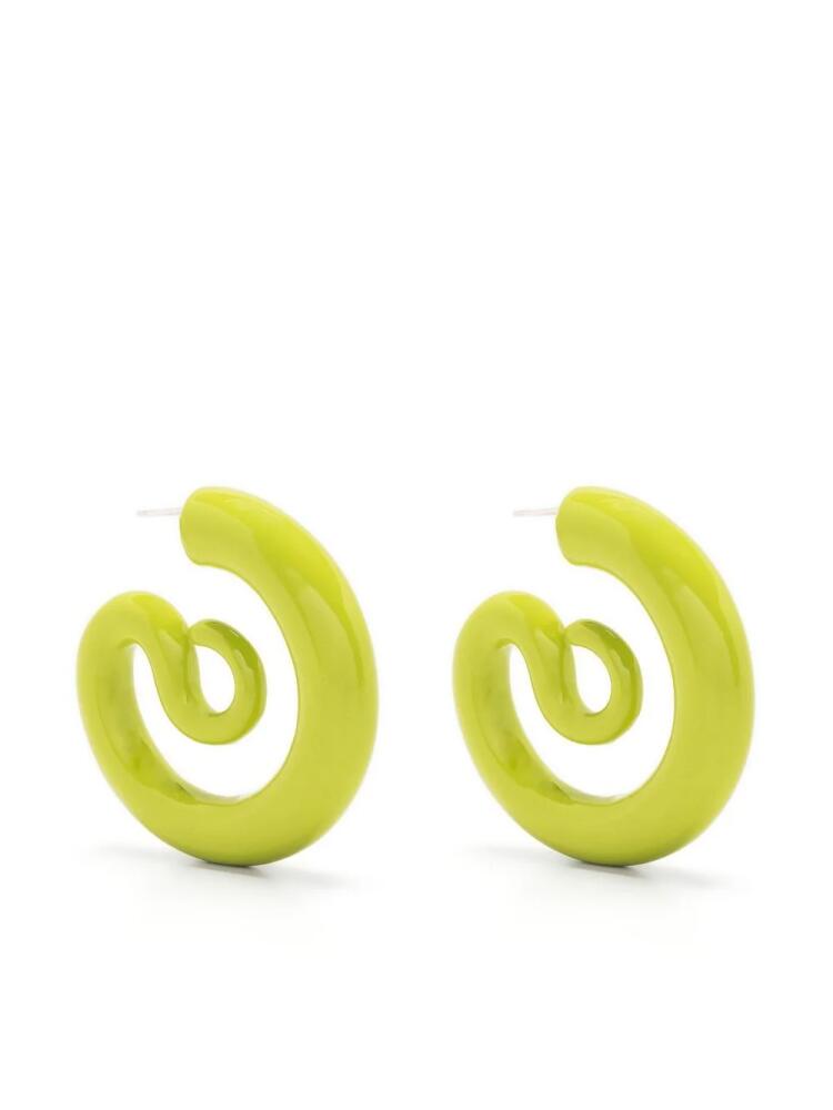 Panconesi Serpent hoop earrings - Green Cover