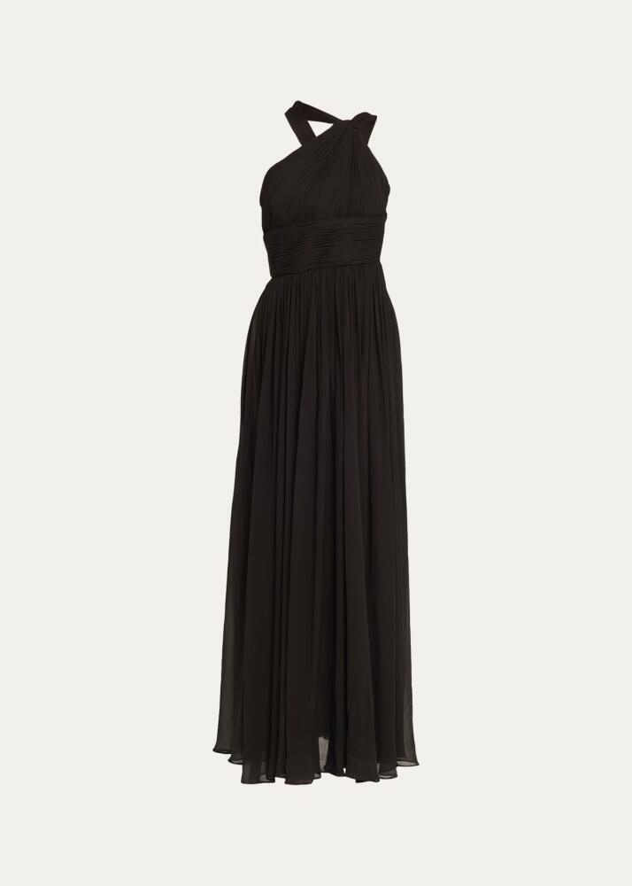 Michael Kors Collection One-Shoulder Maxi Silk Goddess Gown Cover