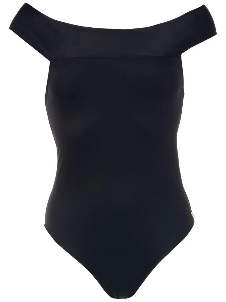 Brigitte off the shoulder swimsuit - Black Cover