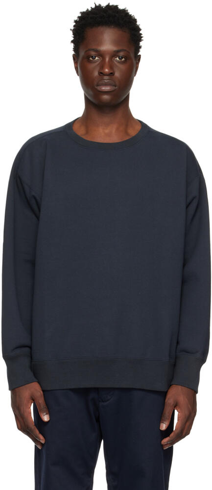 nanamica Navy Crewneck Sweatshirt Cover