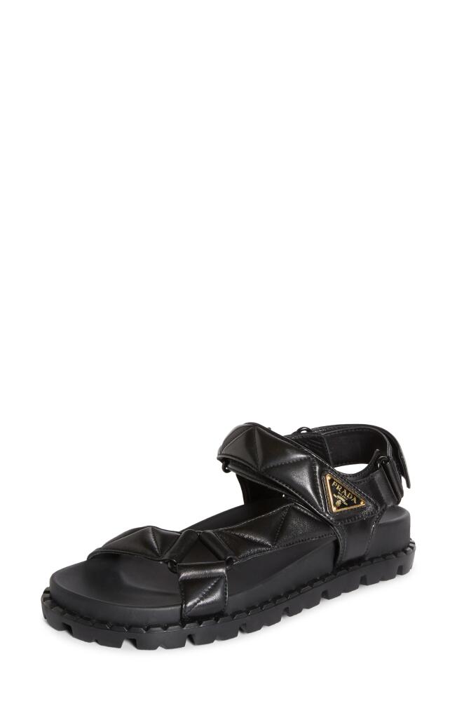 Prada Diagram Sandal in Black Cover