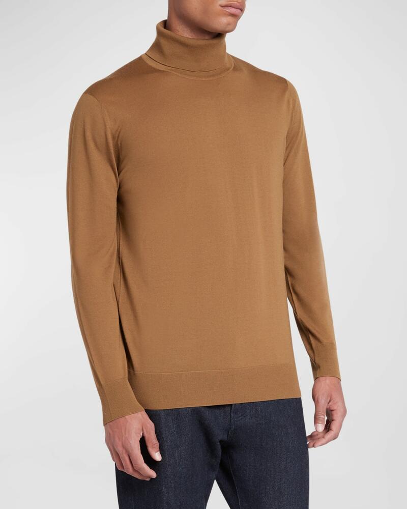 Loro Piana Men's Dolcevita Wish Wool Turtleneck Sweater Cover