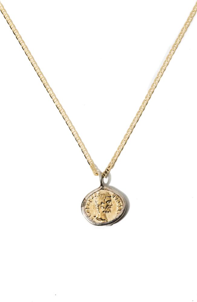 Child of Wild Caeser Coin Pendant Necklace in 18K Gold Filled Cover