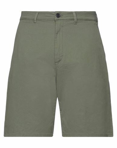 Department 5 Man Shorts & Bermuda Shorts Military green Cotton, Elastane Cover