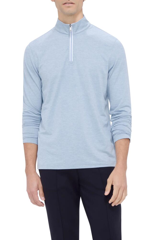 Bugatchi Quarter Zip Performance Pullover in Air Blue Cover