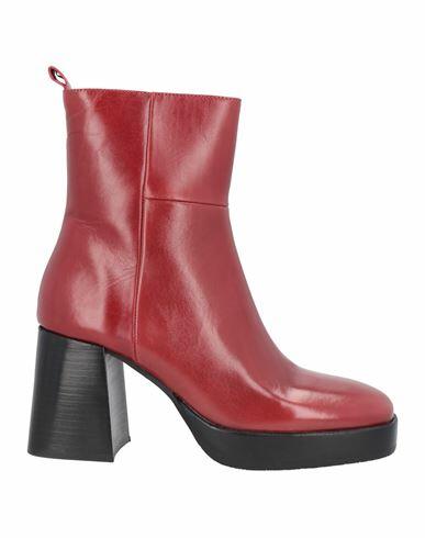 Elvio Zanon Woman Ankle boots Brick red Soft Leather Cover