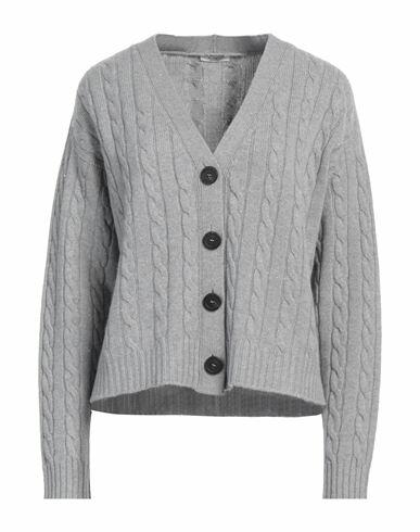 Peserico Woman Cardigan Grey Virgin Wool, Silk, Viscose, Cashmere, Polyester Cover