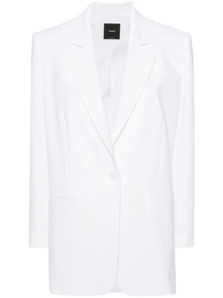 PINKO single-breasted crepe blazer - White Cover