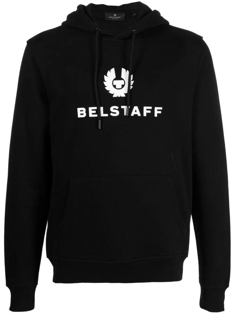 Belstaff raised-logo pullover hoodie - Black Cover