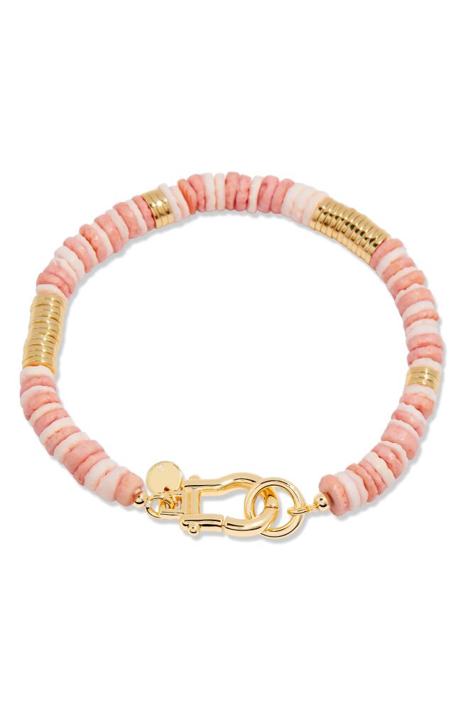 Brook and York Capri Beaded Shell Bracelet in Gold/Pink Cover