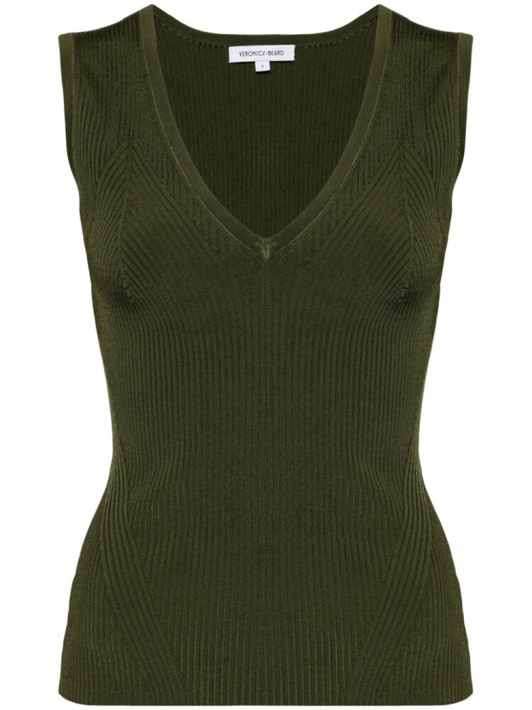 Veronica Beard ribbed-knit tank top - Green Cover