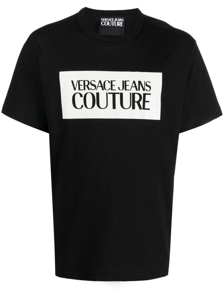 Versace Jeans Couture logo print cotton T-shirt - Black Cover