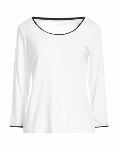 Purotatto Woman T-shirt White Viscose, Elastane Cover