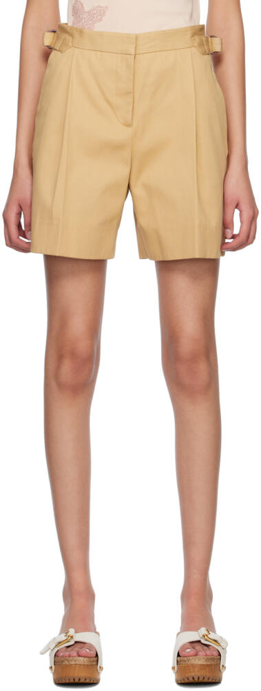 See by Chloé Beige Pleated Shorts Cover