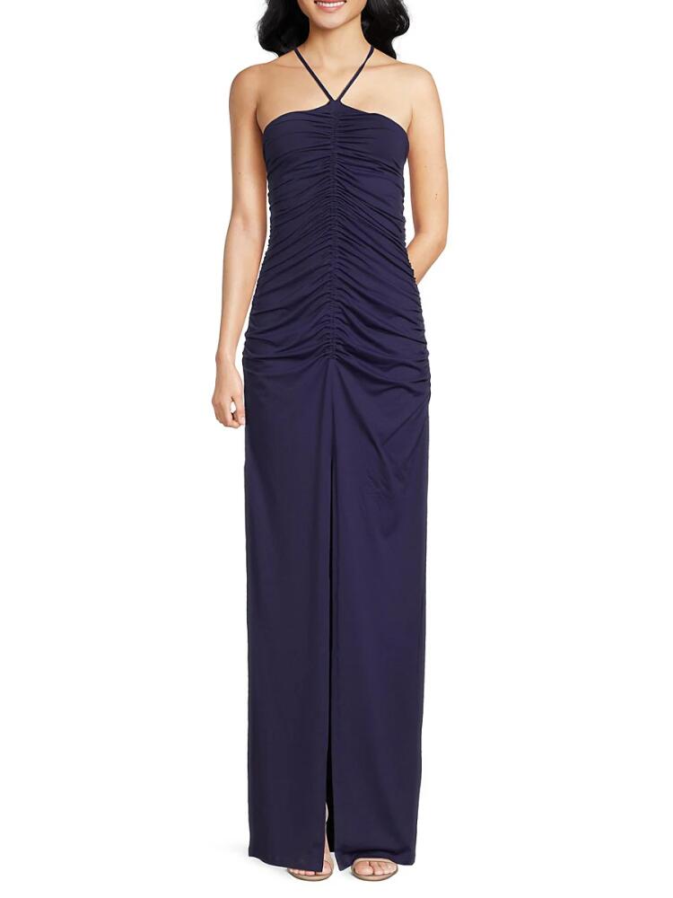 susana monaco Women's Ruched Maxi Dress - Thunder Cover