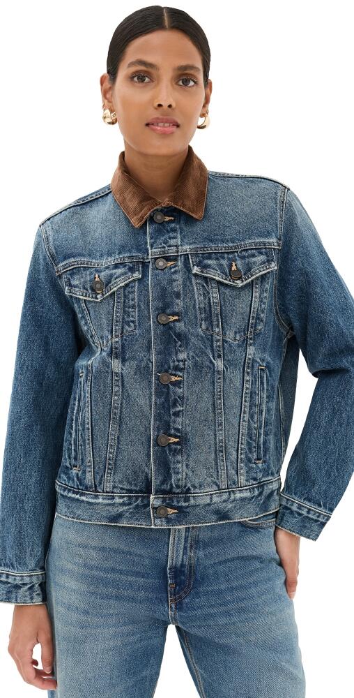 Nili Lotan Chesney Denim Jacket Ocean Wash Cover