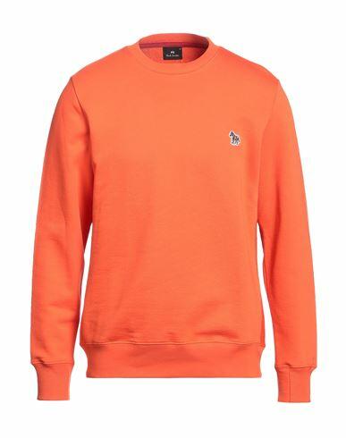 Ps Paul Smith Man Sweatshirt Orange Organic cotton Cover