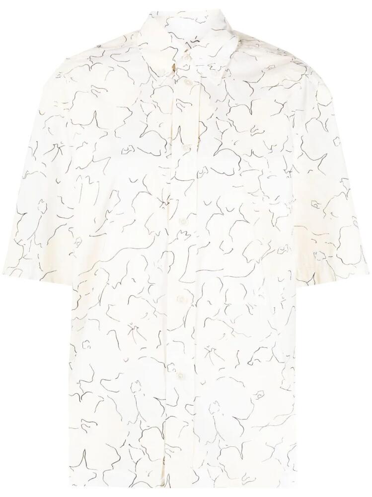 Plan C floral-print short-sleeve shirt - Neutrals Cover