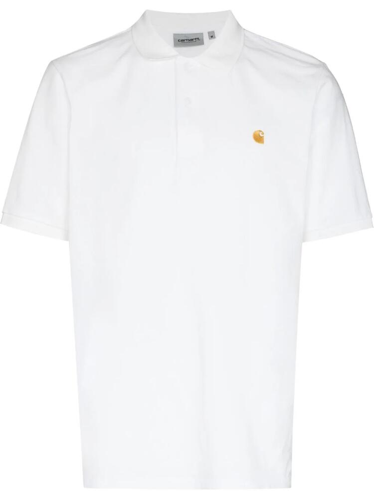 Carhartt WIP embroidered-logo polo shirt - White Cover