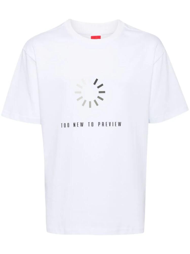 Ground Zero loading-print cotton T-shirt - White Cover