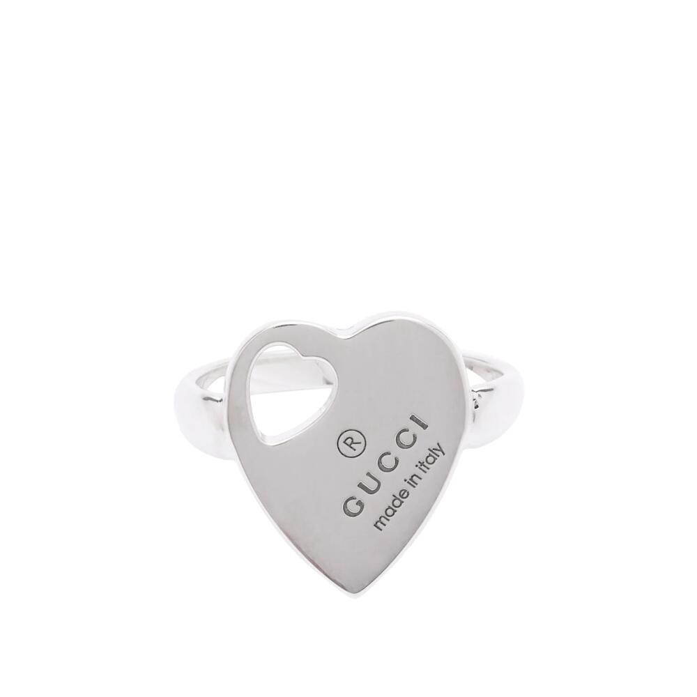 Gucci Women's Trademark Heart Ring in Silver Cover