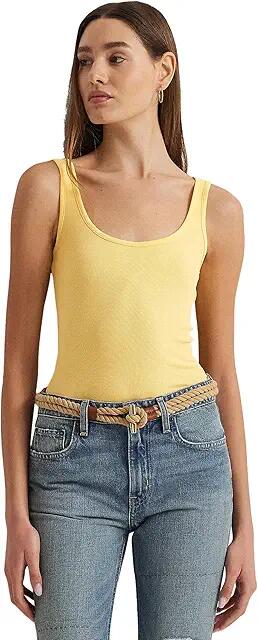 LAUREN Ralph Lauren Cotton-Blend Tank Top (Primrose Yellow) Women's Sleeveless Cover