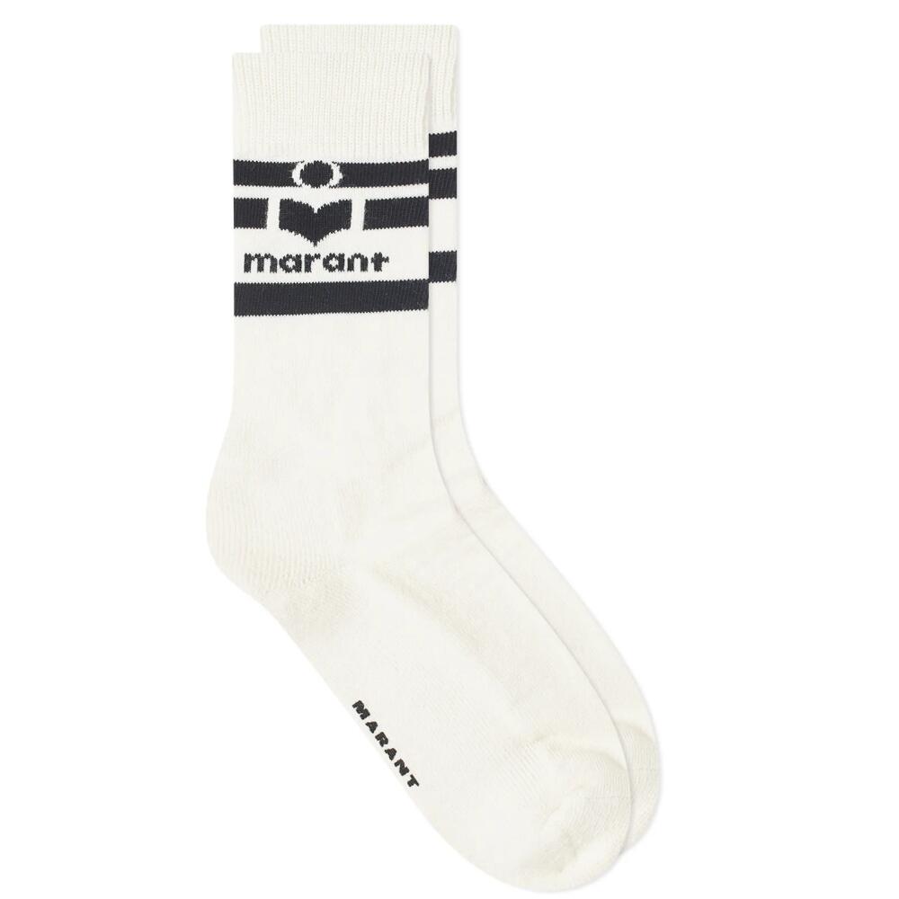 Isabel Marant Men's Viby Socks in Ecru Cover