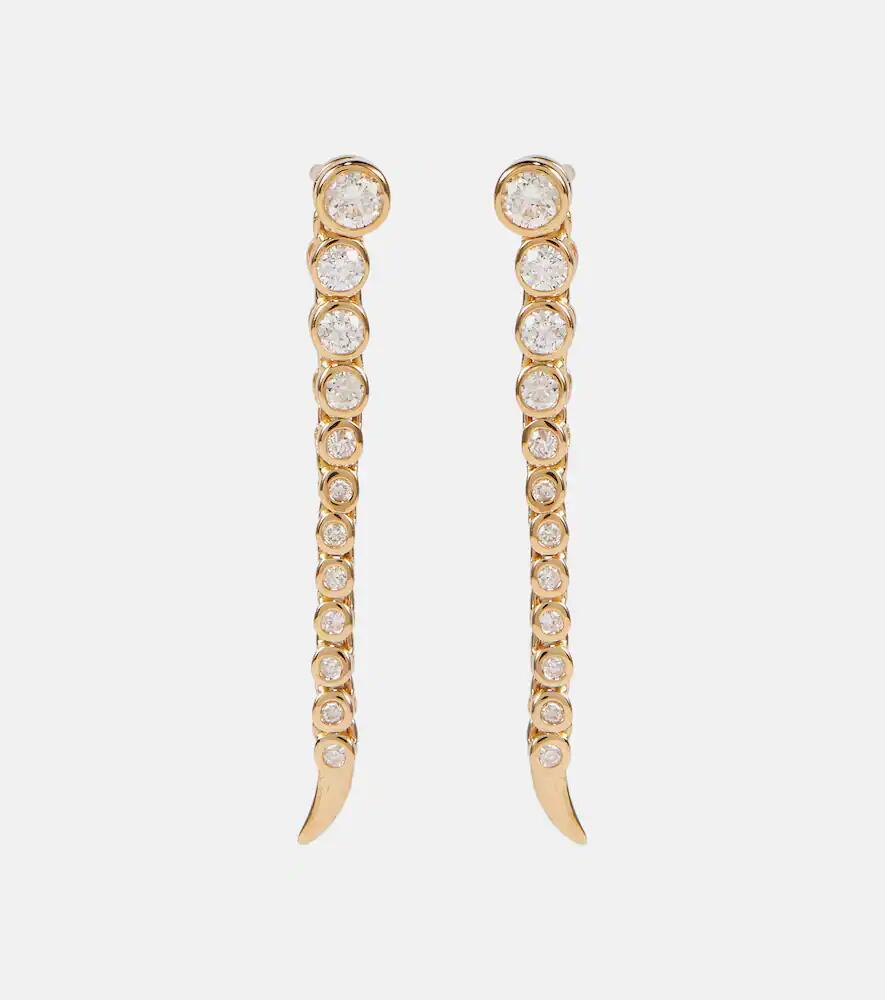 Ondyn Short Continuum 14kt yellow gold drop earrings with diamonds Cover