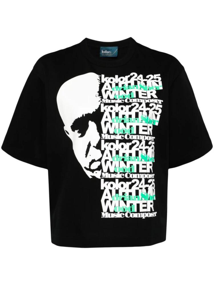 Kolor x On-U Sound face-print T-shirt - Black Cover