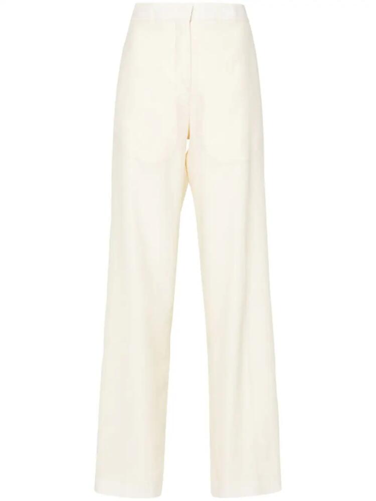 Fabiana Filippi pressed-crease straight trousers - White Cover