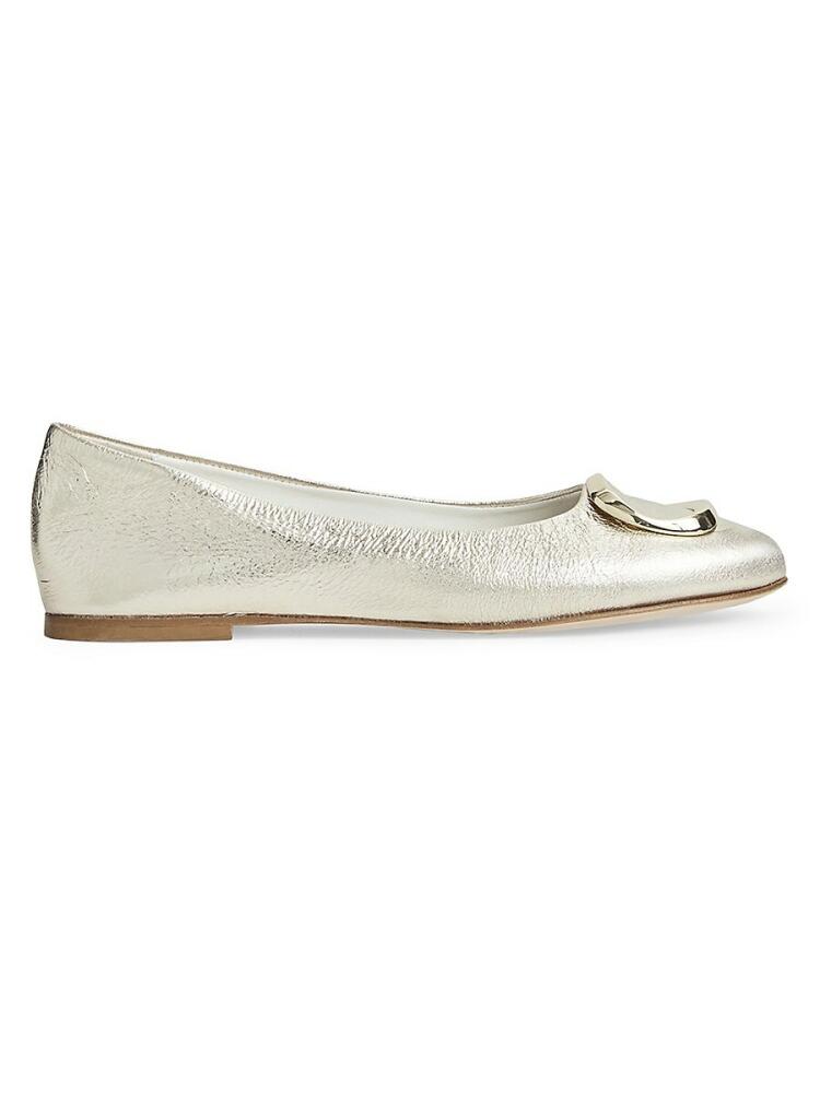 Bruno Magli Women's Marissa Metallic Leather Ballet Flats - Gold Metal Cover