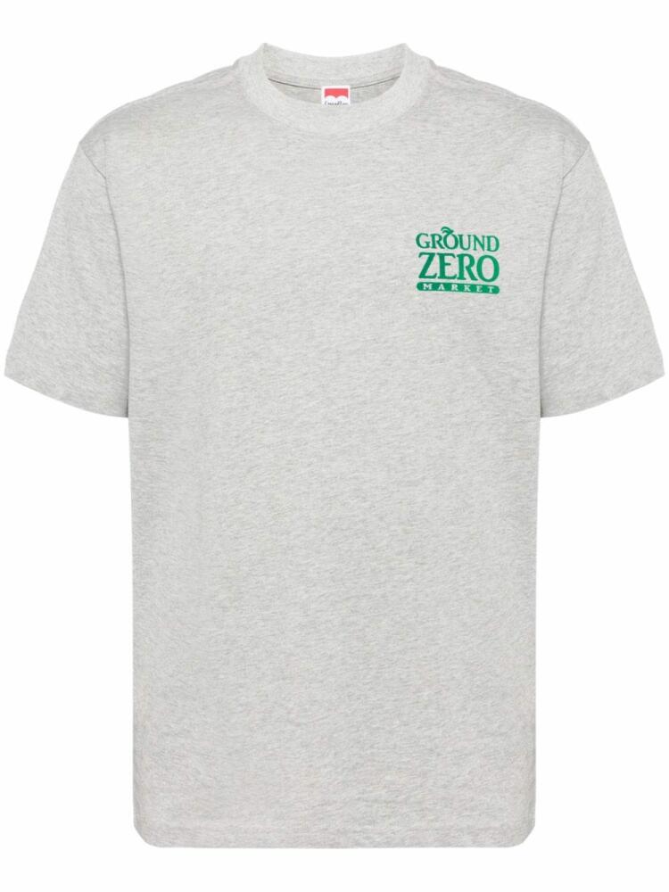 Ground Zero logo-print cotton T-shirt - Grey Cover